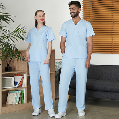Wholesale Hospital High Quality Fashion Pocket Clinic Beauty Salon Dentistry Wink Doctor Nurses Scrub Uniform Set