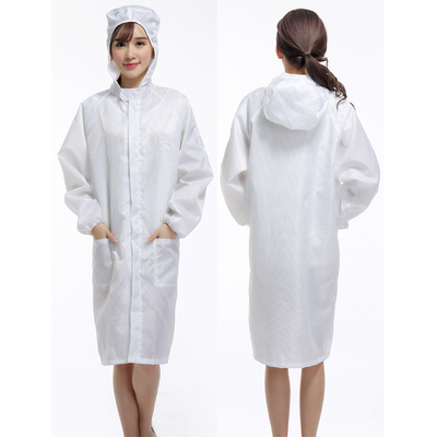 Antistatic Dustproof Clothing Lab Coat ESD Shirt With Hood For Workers