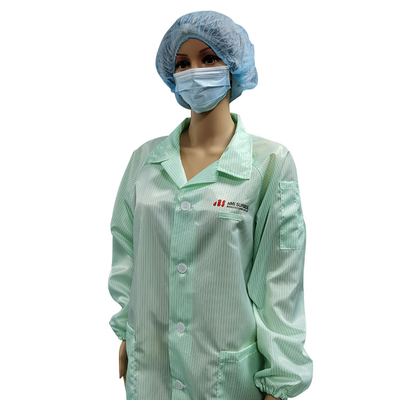 Work Protection 5 Mm Scratch High Conductive ESD Garment Antistatic Polyester Shirt For Cleanroom