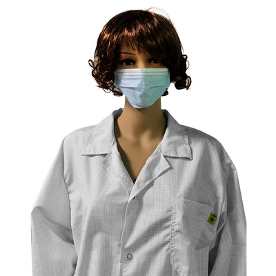 4mm Grid Manufacturer Various Sizes Customized Logo Protective Workwear ESD Anrtistatic coat for clothes