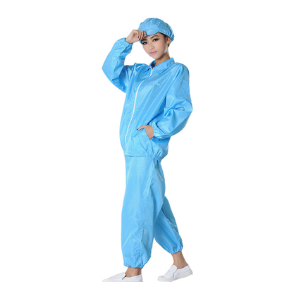 Breathable Reusable ESD Cleanroom Overall Suit Antistatic Shirt For Electronic Workshop