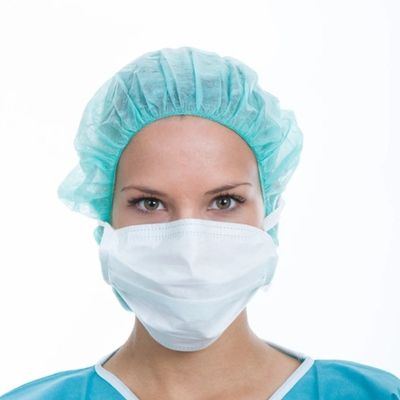 Eco-Friendly Disposable Nonwoven Bouffant Head Net Surgical Doctor Nurse Hat Mob Cap Hair Cover Band Round Hat