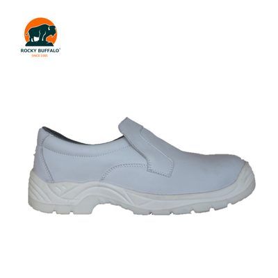 Rocky Buffalo Oil Resistant White Cleanroom ESD Toe Safety Shoes Cow Static Steel Steel Leather Anti Static For Lab